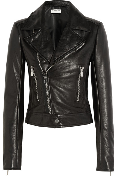 BALENCIAGA Leather biker jacket in Black