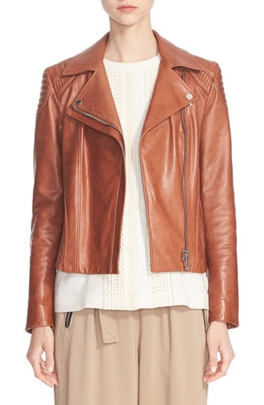 Belstaff 'Farindon' Leather Moto Jacket in Brick 