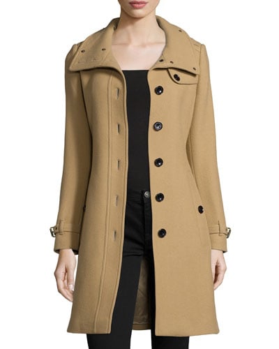 Burberry Brit Rushfield Single-Breasted Trench Coat in Camel