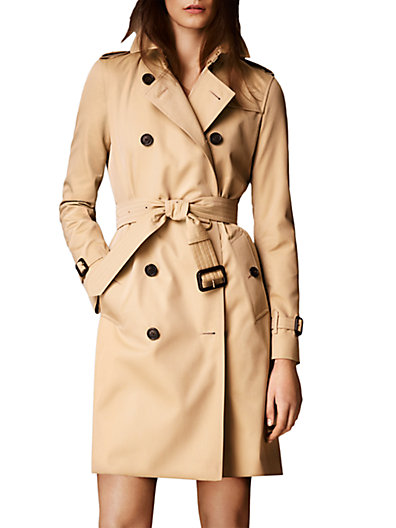 Burberry London Kensington Long Heritage Trench Coat in Honey. Saks Fifth Avenue