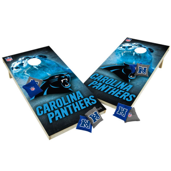 CAROLINA PANTHERS CORNHOLE TAILGATE TOSS XL SHIELDS SET