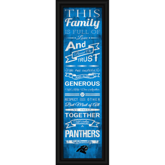 CAROLINA PANTHERS CRACKLE FAMILY CHEER FRAMED ART