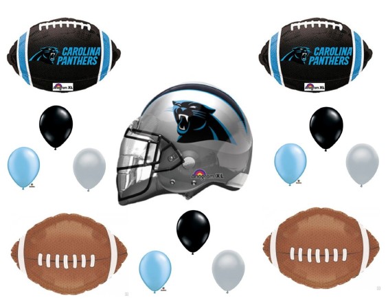 CAROLINA PANTHERS Football Party balloons Decorations Supplies 