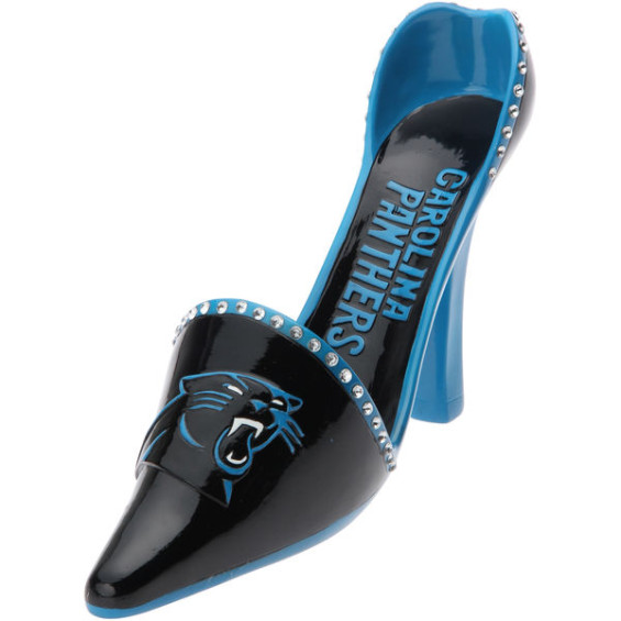 CAROLINA PANTHERS HIGH HEEL SHOE BOTTLE HOLDER - BLACK