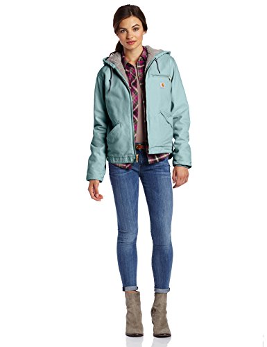 Carhartt Women's Sherpa-Lined Sandstone Sierra Jacket in Coastline
