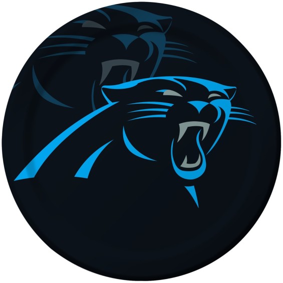 Creative Converting 8 Count Carolina Panthers Paper Dinner Plates