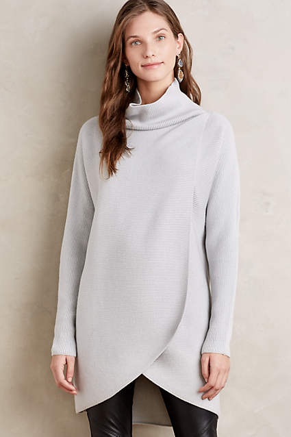 Cross-Front Cocoon Tunic by Banjo & Matilda in Dark Grey