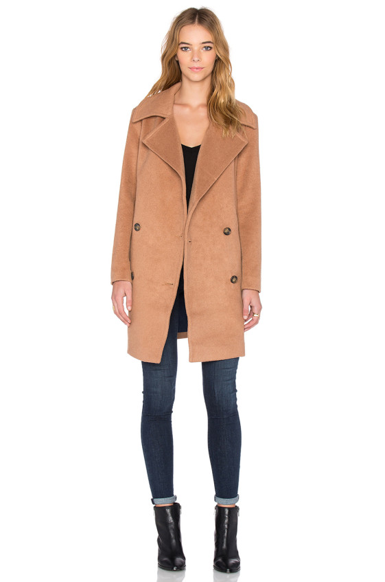 DOUBLE BREASTED OFFICERS COAT By SHADES OF GREY BY MICAH COHEN in Camel