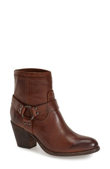 Frye 'Tabitha Harness' Short Boot (Women) in Cognac