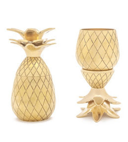 GOLD PINEAPPLE SHOT GLASSES - SET OF 2