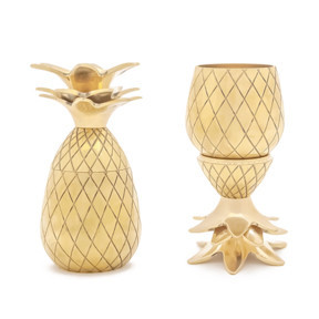 GOLD PINEAPPLE SHOT GLASSES - SET OF 2
