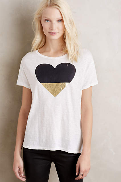 Gilded Heart Tee by Sundry in White