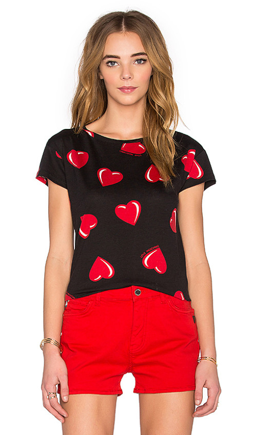 HEART TEE LOVE MOSCHINO in Black