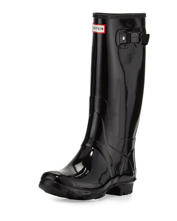 Hunter Boot Huntress Gloss Welly in Black