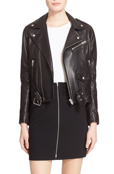 IRO Leather Moto Jacket in Black leather moto jackets