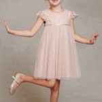 Jenny Yoo 'April' Lace & Tulle Dress (Toddler, Little Girls & Big Girls) in Blush