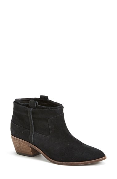 Joie 'Ajax' Suede Bootie (Women) in Black Suede