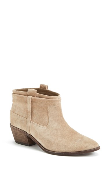 Joie 'Ajax' Suede Bootie (Women) in Putty Suede