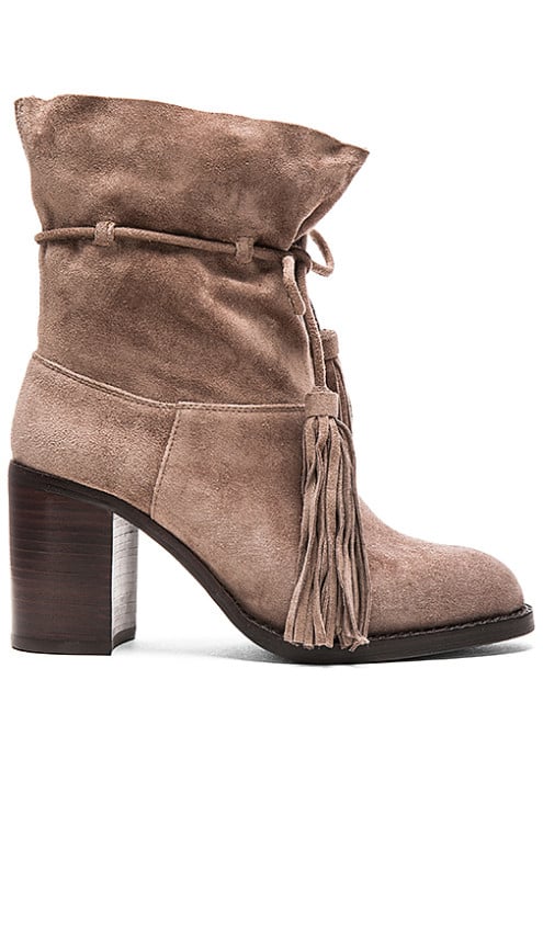 LAFORGE BOOTIES By JEFFREY CAMPBELL in Taupe Suede