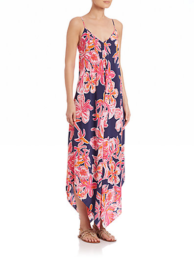 Lilly Pulitzer Rylan Handkerchief Hem Dress in Navy