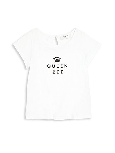 MILLY MINIS Toddler's & Little Girl's Queen Bee Tee in White