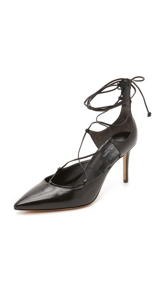 Michael Kors Collection Gabby Lace Up Pumps in Black
