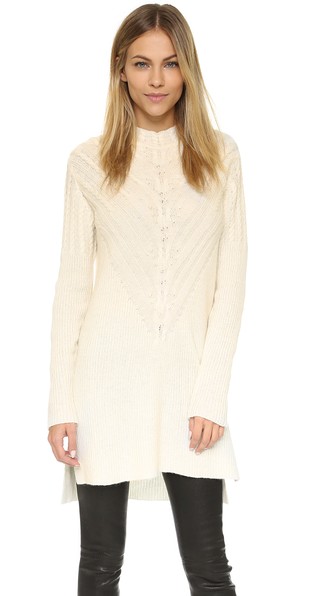Milly Engineered Cable Tunic in White