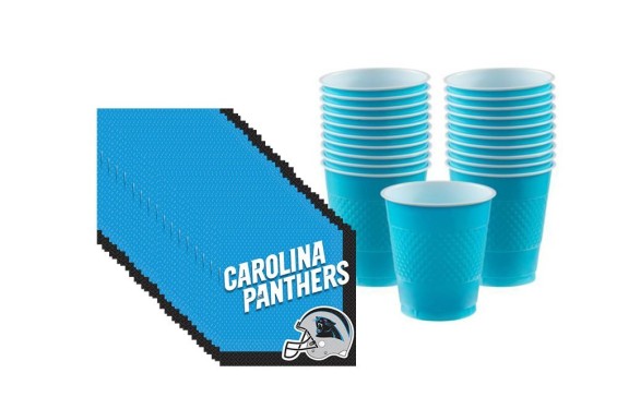 NFL Carolina Panthers Lunch Napkins and Paper Cups (36 Guests)