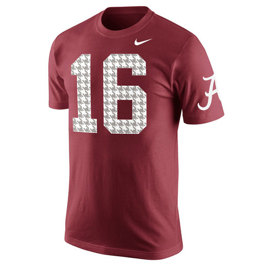 NIKE ALABAMA CRIMSON TIDE CRIMSON COLLEGE FOOTBALL PLAYOFF 2015 NATIONAL CHAMPIONS 16 CELEBRATION MOMENTS T-SHIRT