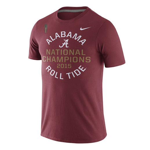 NIKE ALABAMA CRIMSON TIDE CRIMSON COLLEGE FOOTBALL PLAYOFF 2015 NATIONAL CHAMPIONS LOCAL T-SHIRT