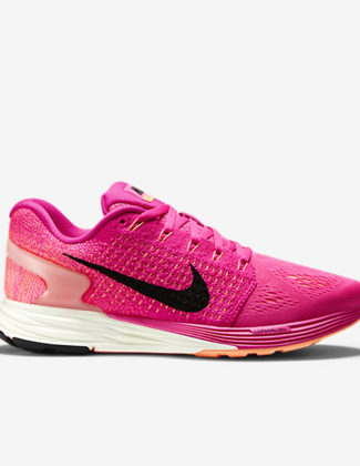 NIKE LUNARGLIDE 7 WOMEN'S RUNNING SHOE in Pink Foil/Pink Pow/Sunset Glow/Black