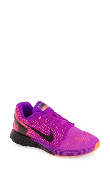 Nike 'Lunarglide 7' Running Shoe (Women) in Purple/Black/Orange