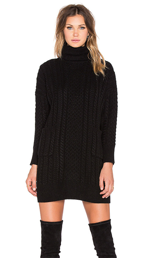 PLEASURE KNIT DRESS By ELLIATT in Black
