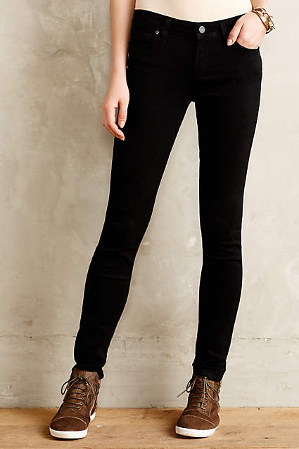 Paige Verdugo Ultra Skinny Jeans in Black Shadow Anthropologie