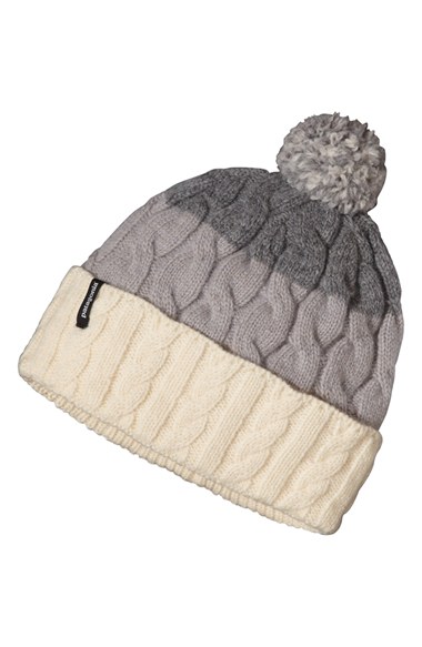 Patagonia Pom Beanie in Glacier Stripe - Feather Grey