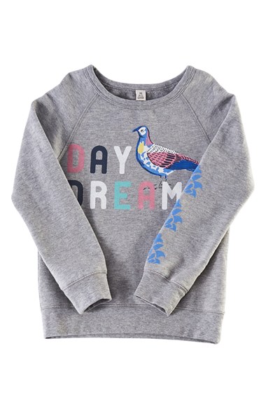Peek 'Day Dream' Graphic Sweatshirt (Toddler Girls, Little Girls & Big Girls) in Heather Grey