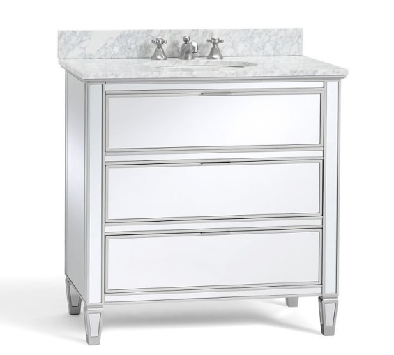 Pottery Barn PARK MIRRORED SINGLE SINK CONSOLE