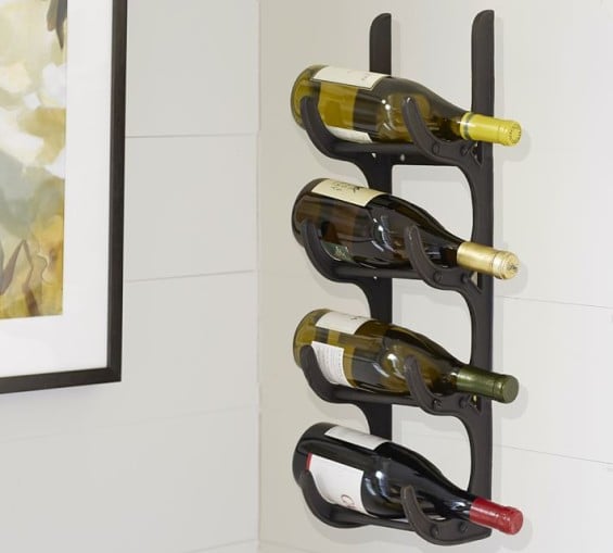 Pottery Barn VINTNER'S WALL MOUNT 4 BOTTLE WINE STORAGE
