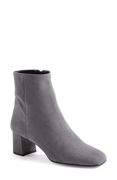 Prada Suede Ankle Boot (Women) in Grey Suede