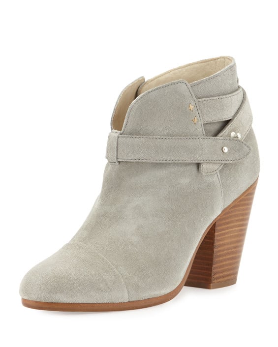 Rag & Bone Harrow Leather Ankle Boot in Light Gray 