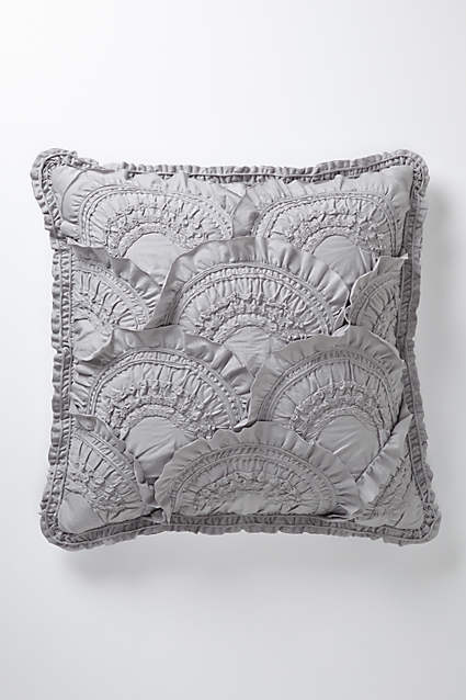 Rivulets Euro Sham Light Grey, Neutral, Lilac, Ivory. Anthropologie