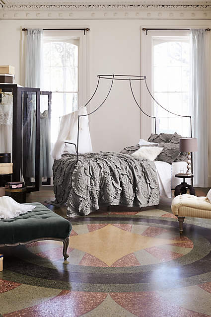 Rivulets Quilt in Light Grey. Anthropologie Bedding Sale