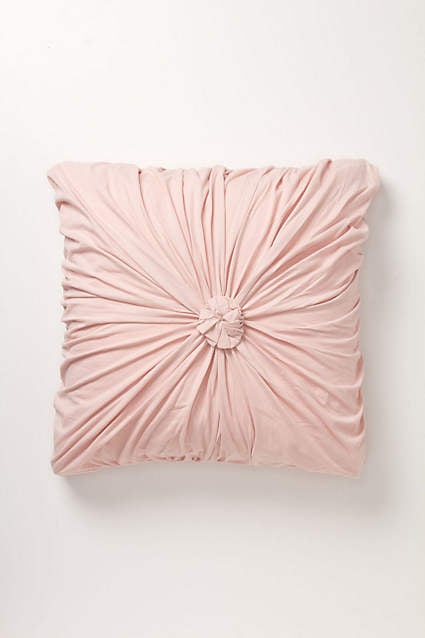 Rosette Euro Sham by Lazybones in Tuscan Pink (Also available in various colors).