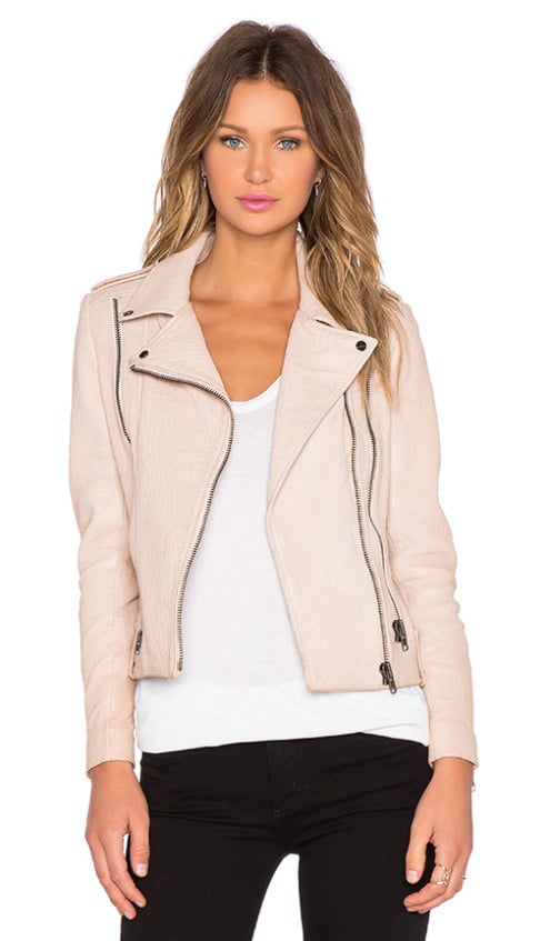 SADIE LEATHER JACKET By LAMARQUE in Oatmeal