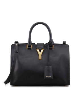 Saint Laurent Y Ligne Cuir Gras Mini Bag, Black. Neiman Marcus