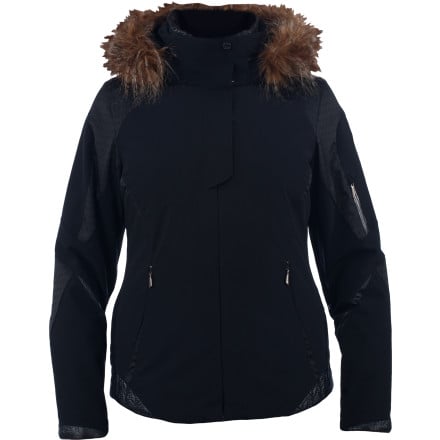 Spyder Posh Faux Fur Jacket - Women's in Black, Vampire Red or Depth