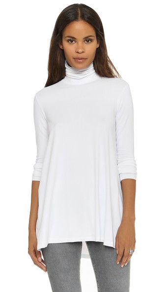 Susana Monaco Turtleneck Drape Tunic in Sugar