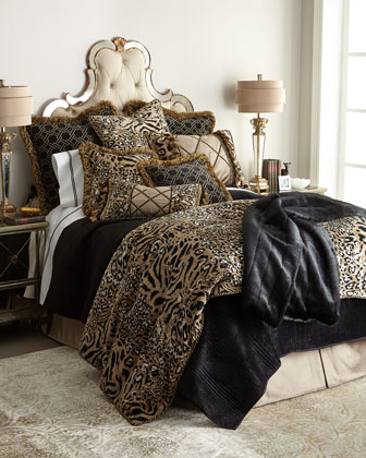 Sweet Dreams Madagascar Bedding (Animal Pattern) in Taupe and Black. Horchow