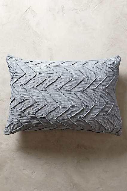 Textured Chevron Shams in White, Light Grey, Light Denim, Ivory