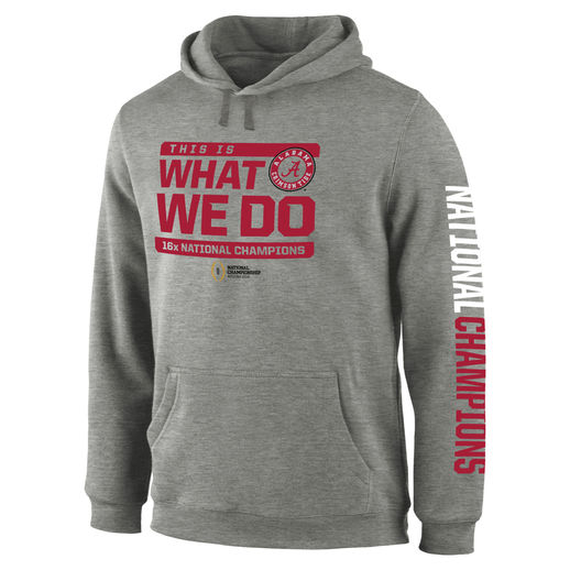 This Is What We Do ALABAMA CRIMSON TIDE GRAY COLLEGE FOOTBALL PLAYOFF 2015 NATIONAL CHAMPIONS WIDE RECEIVER HOODIE